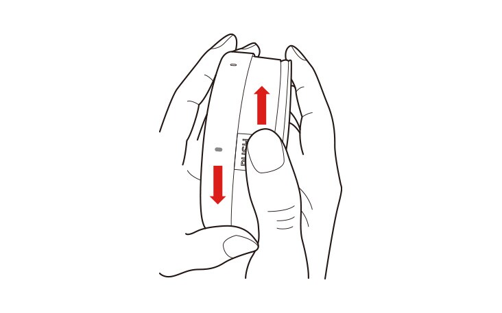 Push and insert the exhaust filter cover into the exhaust filter and rotate it to reassemble it and prevent it from falling out