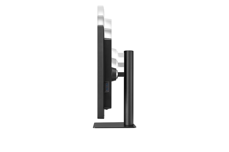 side view of 21HQ513D of the monitor moving downwards for height adjustment