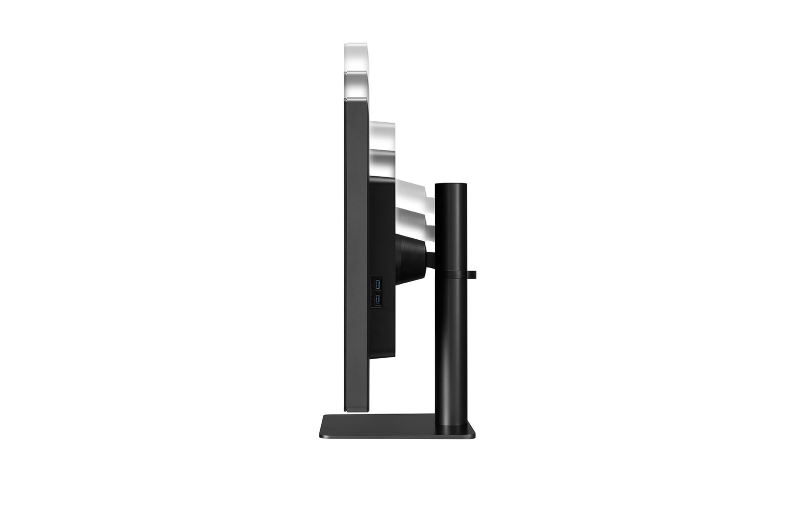side view of 31HN713D with monitor height moving downwards