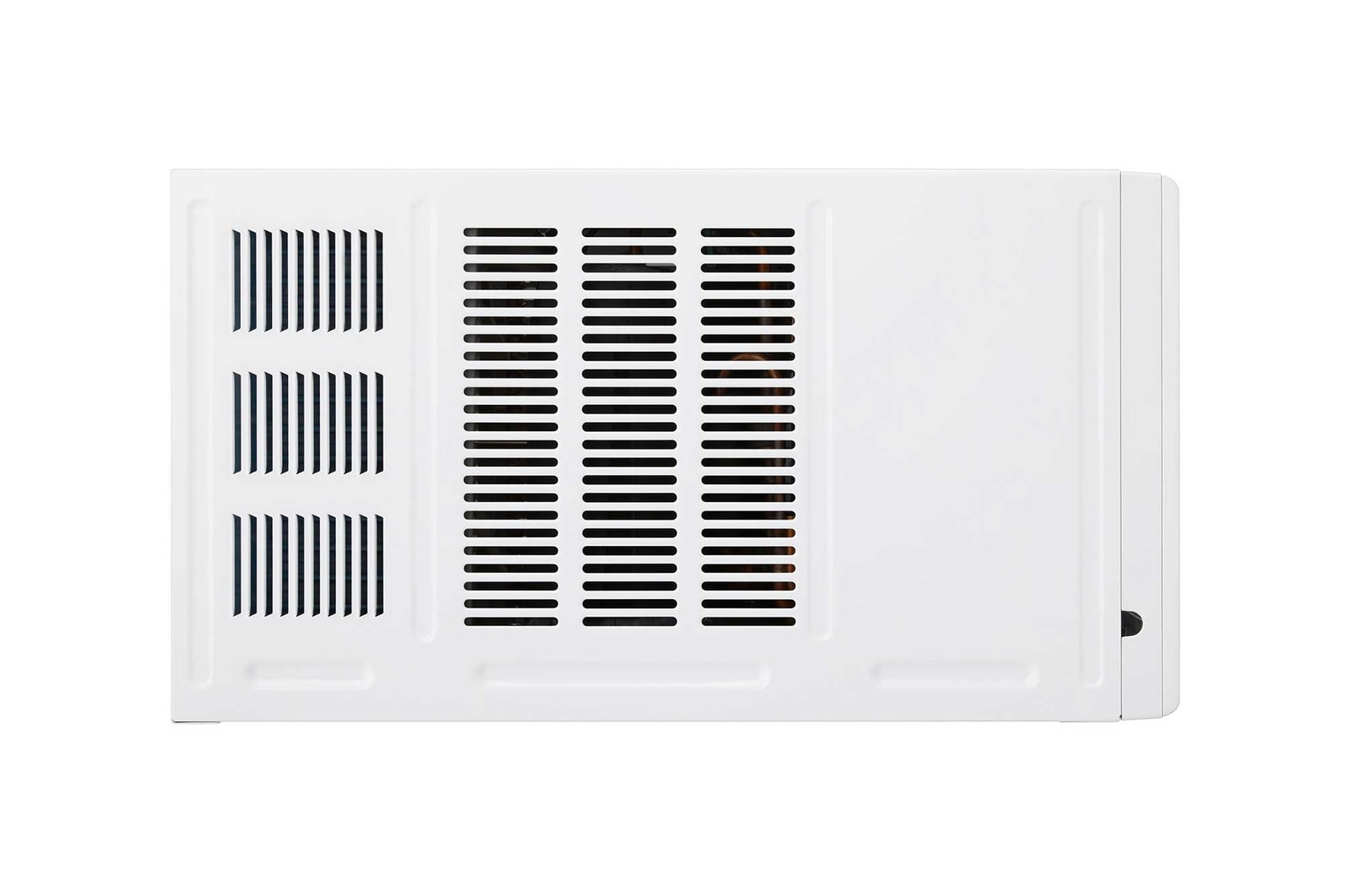 Right side view of an LG window air conditioner.