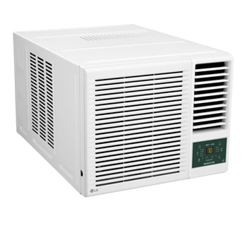 Close-up of LG window air conditioner’s front panel