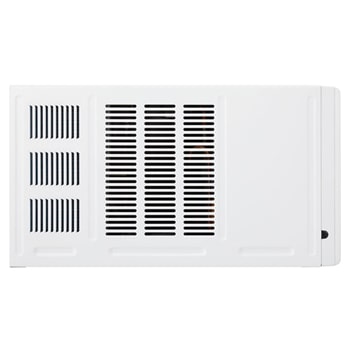 Rear view of an LG window air conditioner.