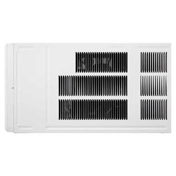 Side view of an LG window air conditioner.