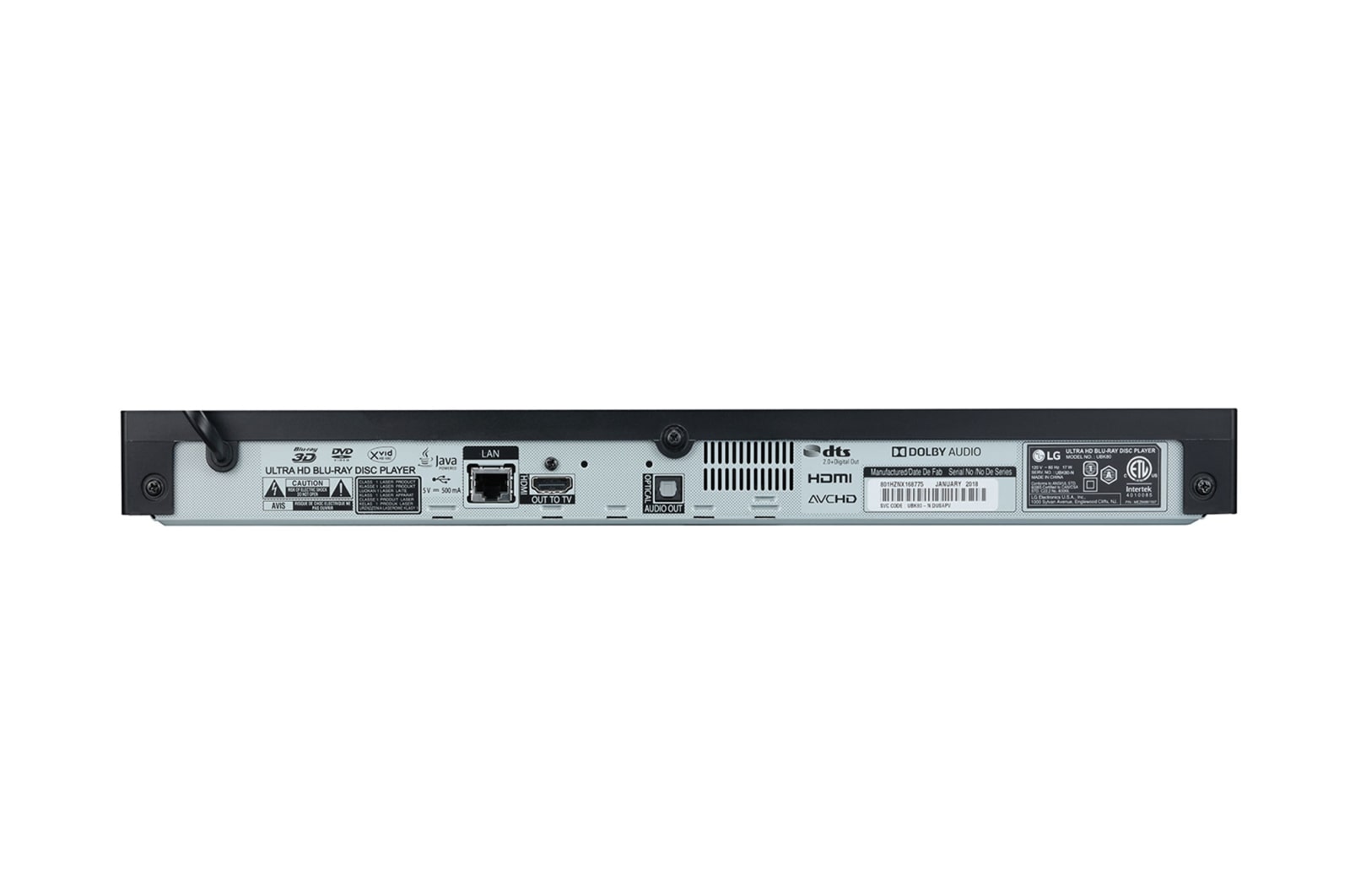 LG UHD 4K Blu-Ray Player, UBK80