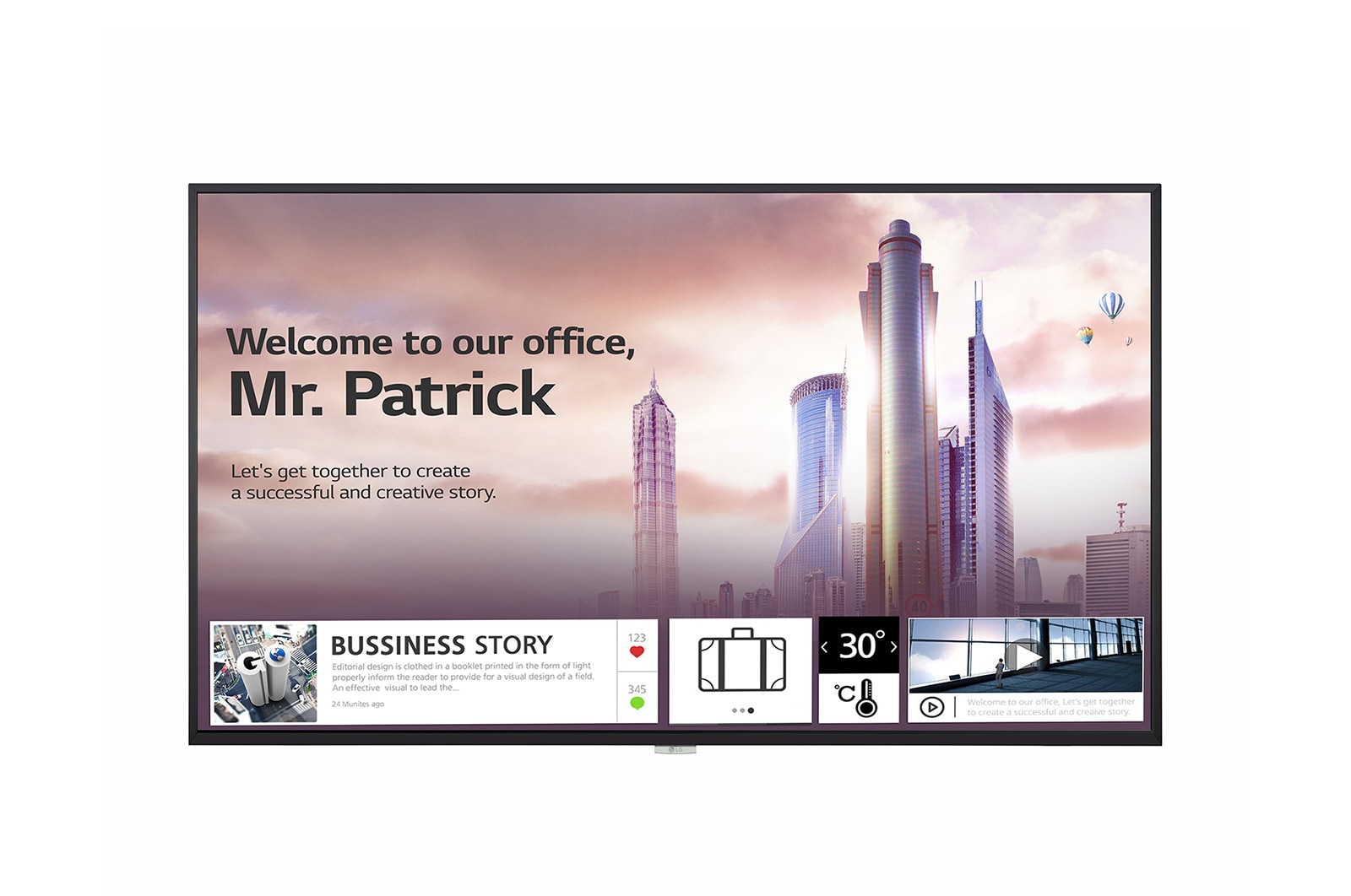 Front view of UH5F Series - 49&#34; Digital Signage 49UH5F-H