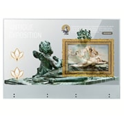 Front view of EW5F Series - 55&#34; Transparent OLED Signage 55EW5TF-A