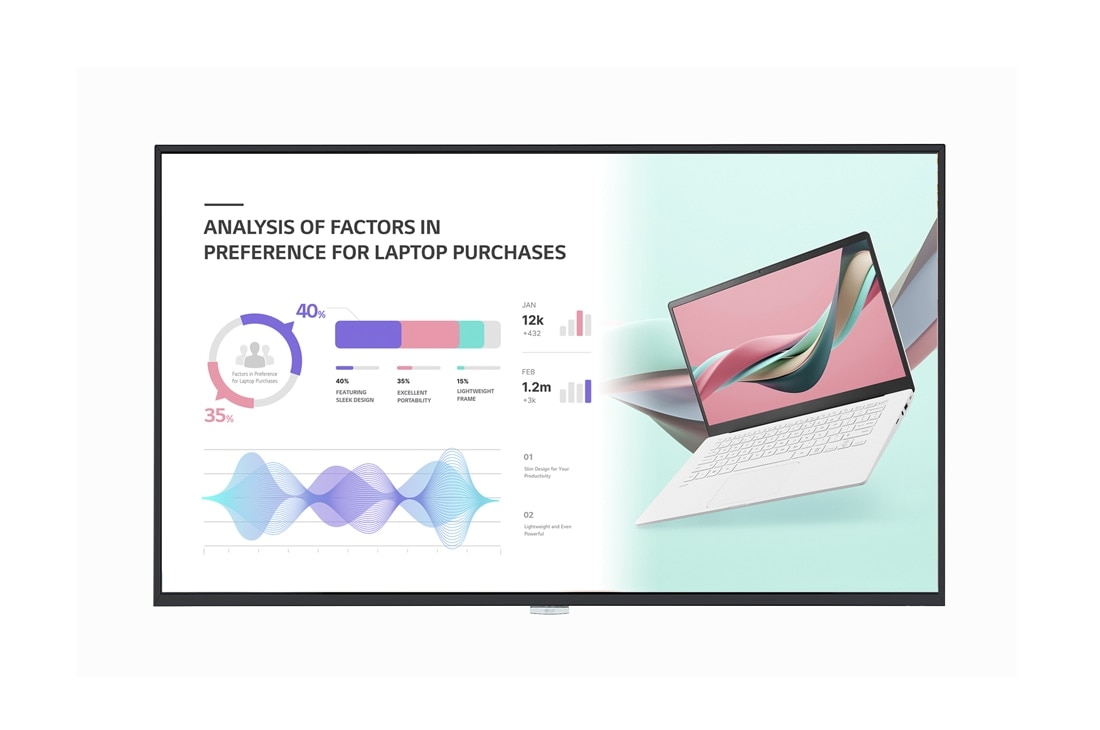 LG UH5J-H Series - 43" New High Haze UHD Standard Signage, 43UH5J-H