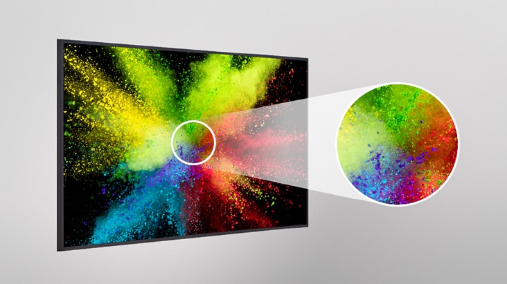 Presenting vivid and lively screen quality by magnifying part of the display’s content.