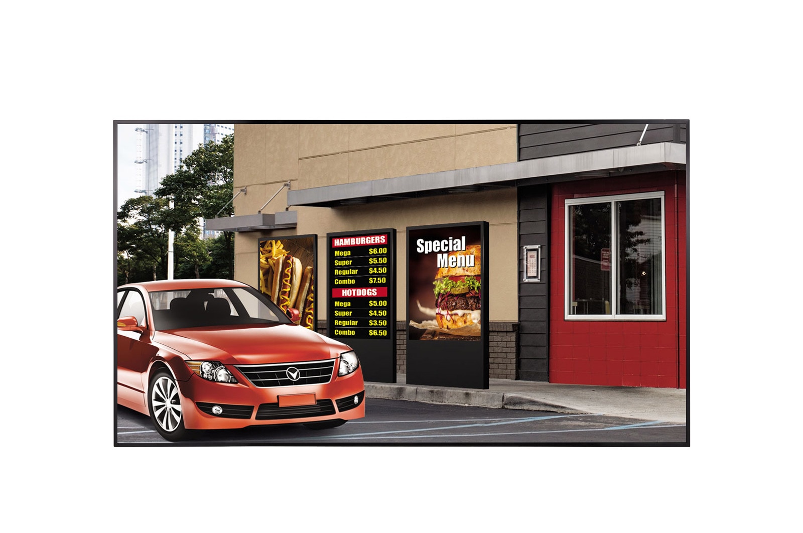 Front view of XF3C Series - 55&#34; High Brightness Signage 75XF3C