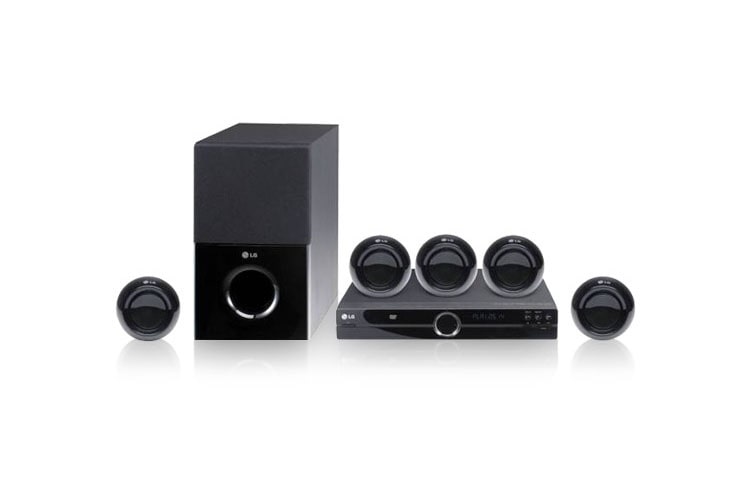 Front view of LG 5.1 DVD home cinema system HT304SU