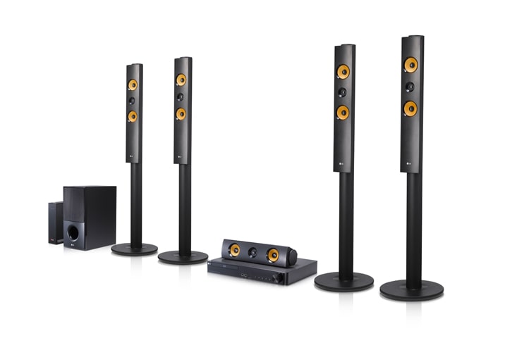 Front view of 5.1ch Smart Home Cinema 3D Blu-ray™ / DVD Home Theater System LHB755W