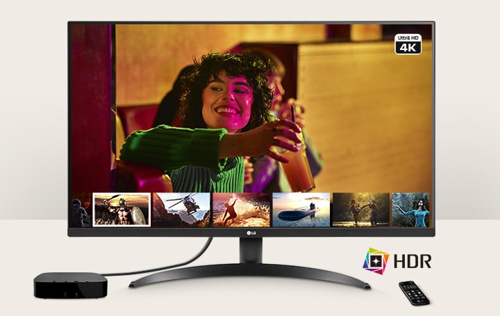 The monitor enabling users to enjoy 4K and HDR Contents.