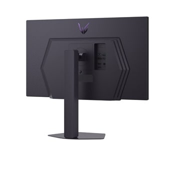 rear perspective view of 27G810A front view of 27G810A monitor with the stand down +15 degree side view of a tilted monitor of 27G810A side view of a tilted monitor of 27G810A top view of 27G810A +30 degree swivel monitor top view of 27G810A -30 degree swivel monitor top view of 27G810A close-up view of the rear emblem of 27G810A