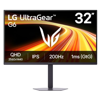 Front view of 32" UltraGear™ QHD Gaming Monitor | 200Hz 32G620B-B