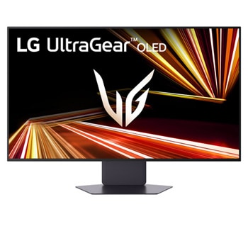 front view of 32GX850A monitor with the stand down