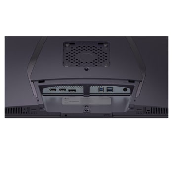 rear close-up view of connectivity ports of 32GX850A