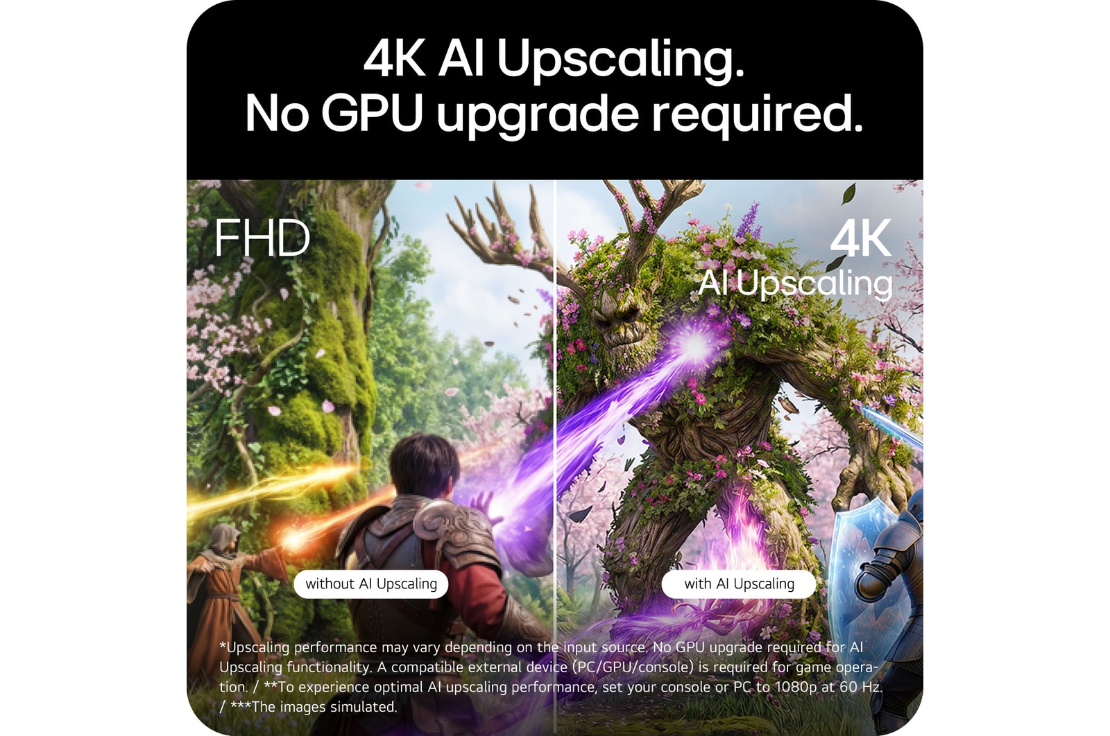 UltraGear gaming monitor (32GX870B) with 4K AI upscaling for sharper visuals without a GPU upgrade