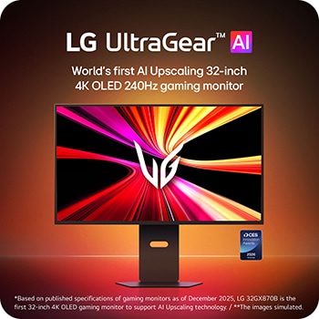 LG UltraGear evo GX8, World's First AI Upscaling 32-inch 4K OLED 240Hz Gaming Monitor
