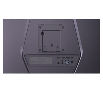 rear close-up view of ports and vesa mount of 34G630A