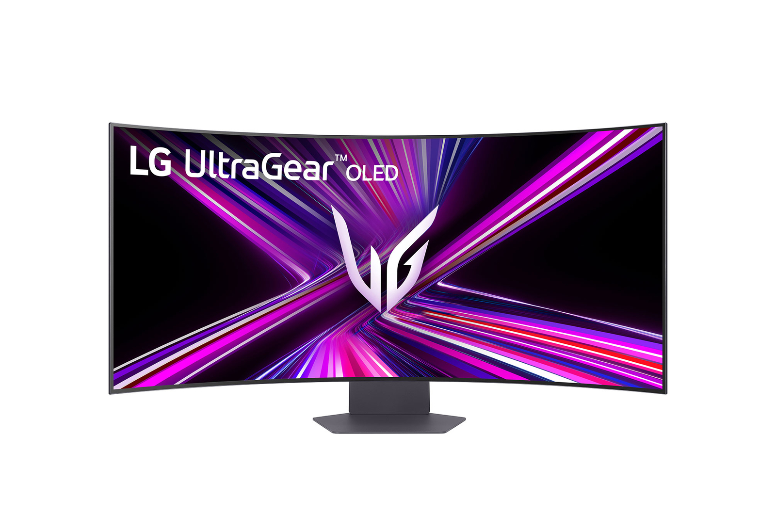 front view of 45GX950A-B monitor with the stand down