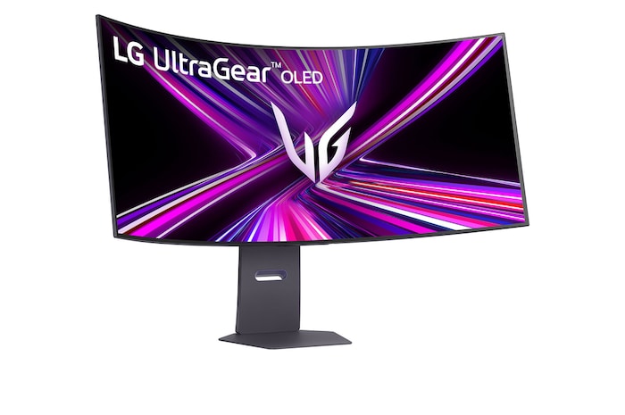 +15 degree side view of a tilted monitor of 45GX950A-B