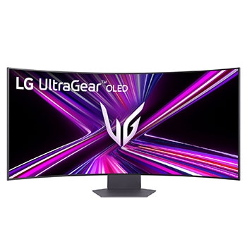 front view of 45GX950A-B monitor with the stand down