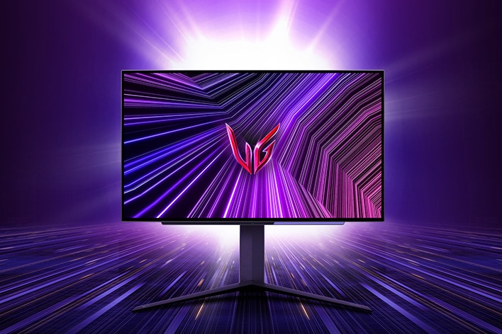Product image of UltraGear OLED 27GS95QE gaming monitor.	