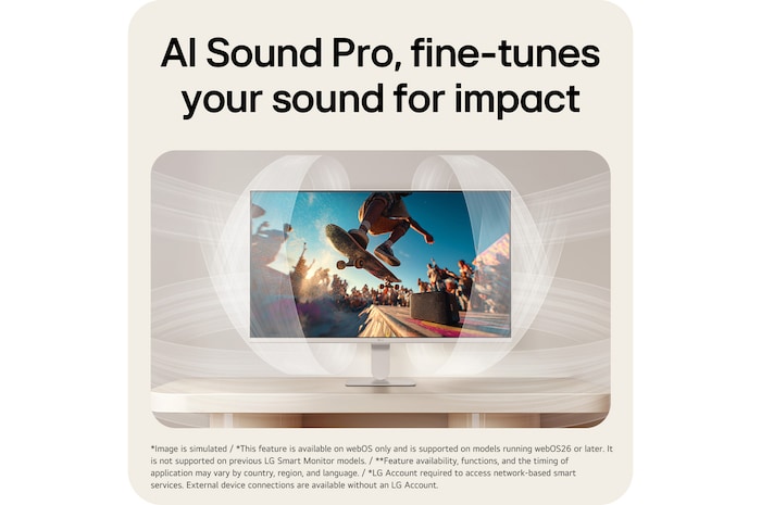 AI Sound Pro delivering immersive and optimized sound based on content type.