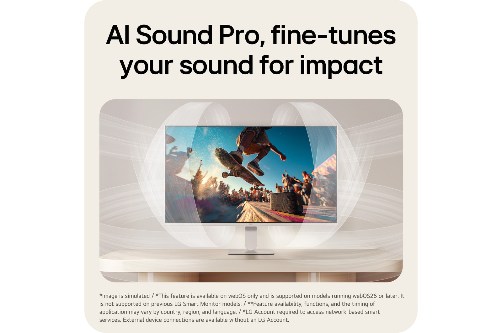 AI Sound Pro delivering immersive and optimized sound based on content type.