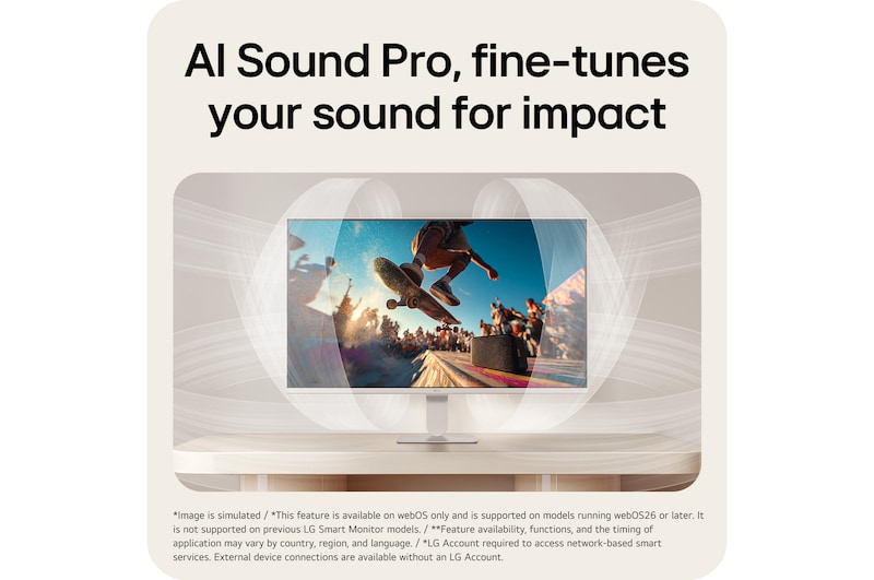 AI Sound Pro delivering immersive and optimized sound based on content type.