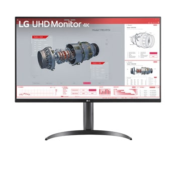 Front view of 31.5" UHD 4K monitor | HDR10, USB Type-C™ 32BR55UK-B