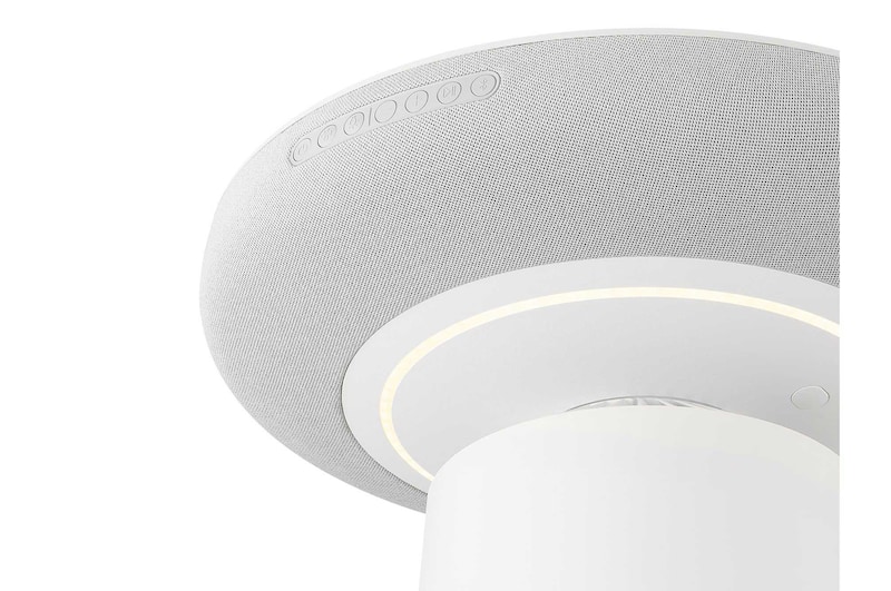 AF20SOUND Close-up view of control buttons on the speaker edge of the LG PuriCare™ Aerospeaker