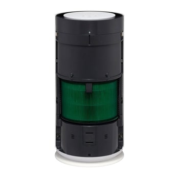 Front view of LG air purifier with visible internal filters