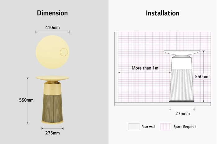 LG PuriCare™ AeroFurniture (Cream Lemon), AF20LEMON