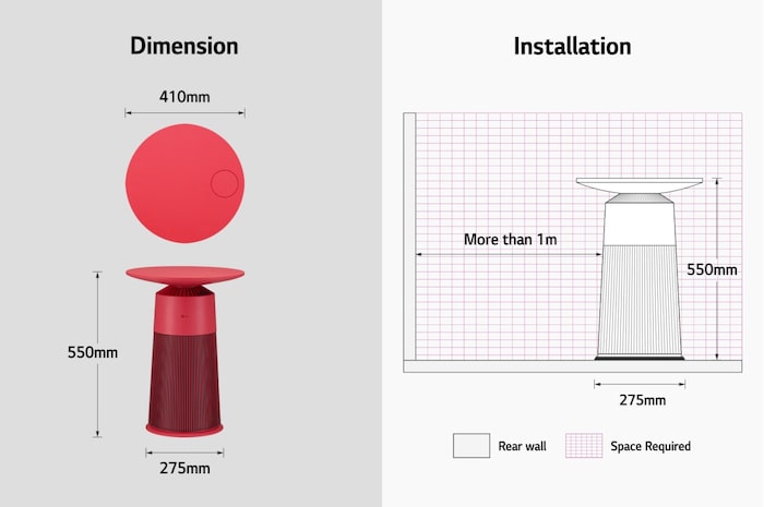 LG PuriCare™ AeroFurniture (Cream Rose), AF20ROSE