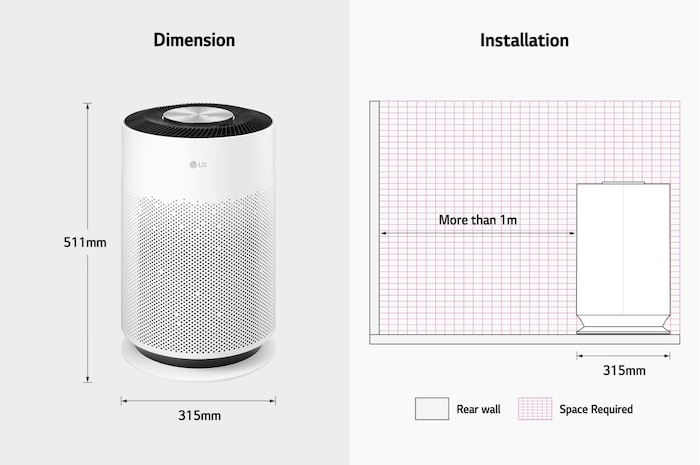 LG PuriCare™ 360° Hit Air Purifier, AS60GHWG0