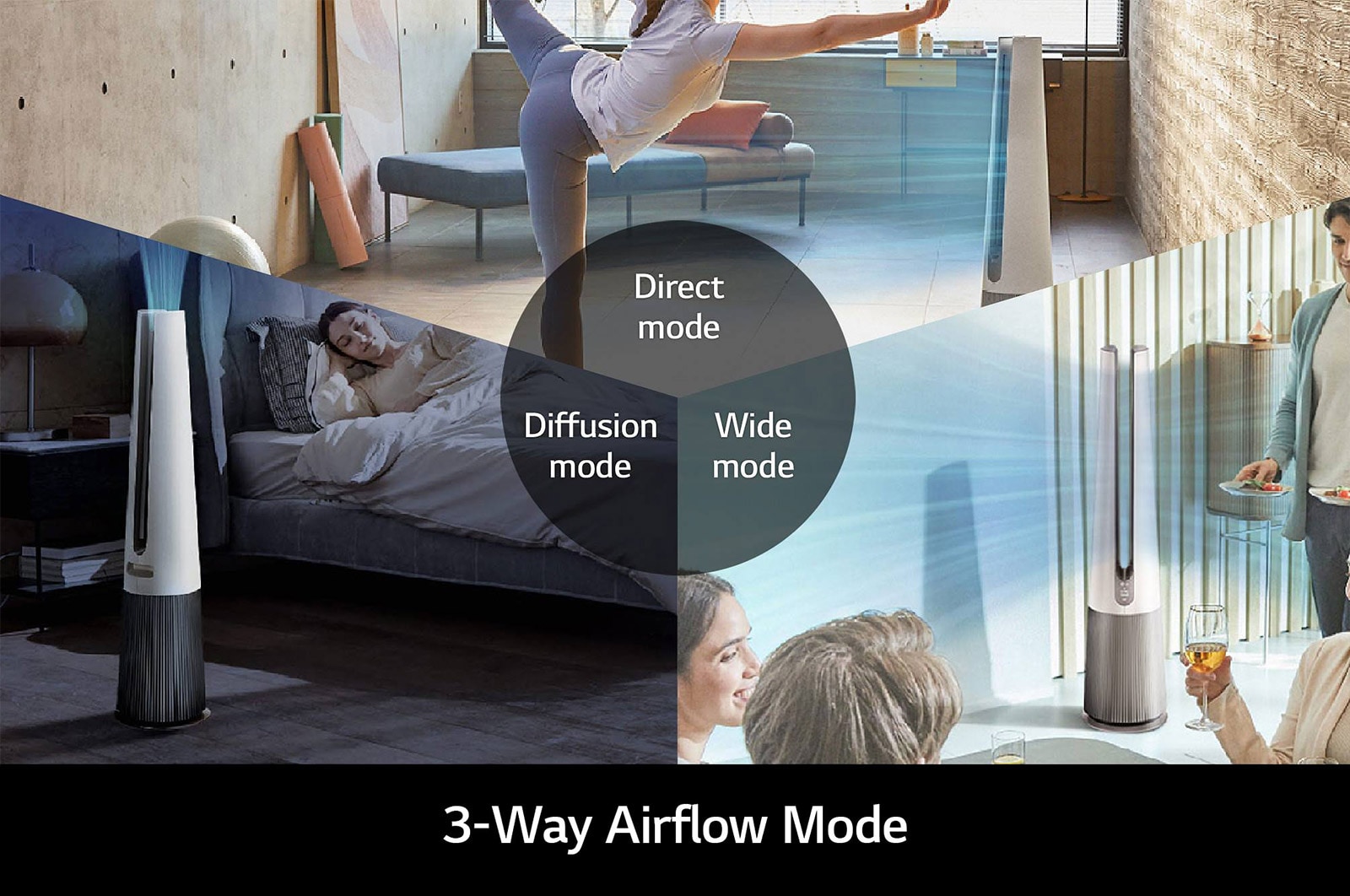 LG PuriCare™ AeroTower 3-in-1 Air Purifying Fan (Calming Beige), FH15GPB