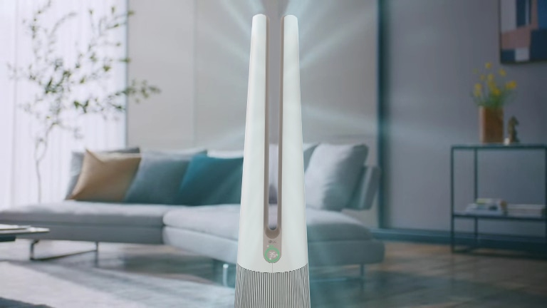 Clean air is coming out of the product.