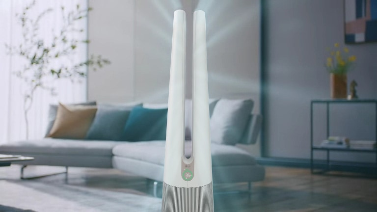 Clean air is coming out of the product.