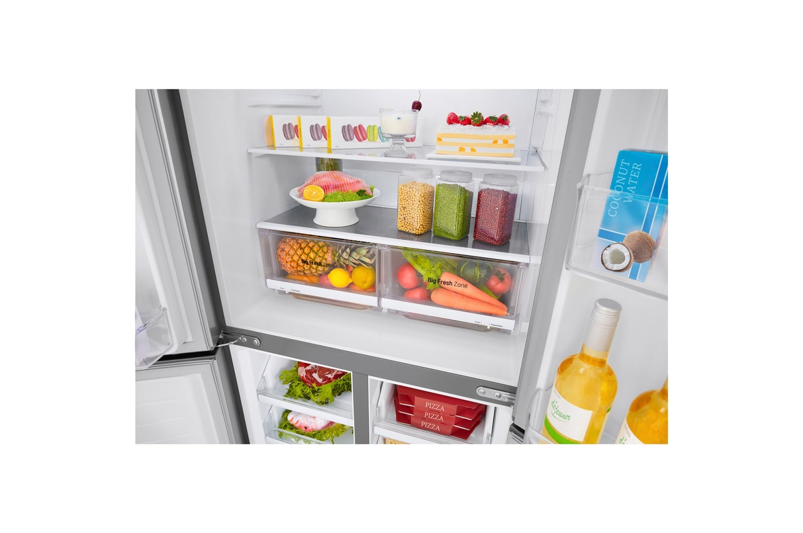 LG 464L Slim French Door Fridge with Inverter Linear Compressor, F522S11