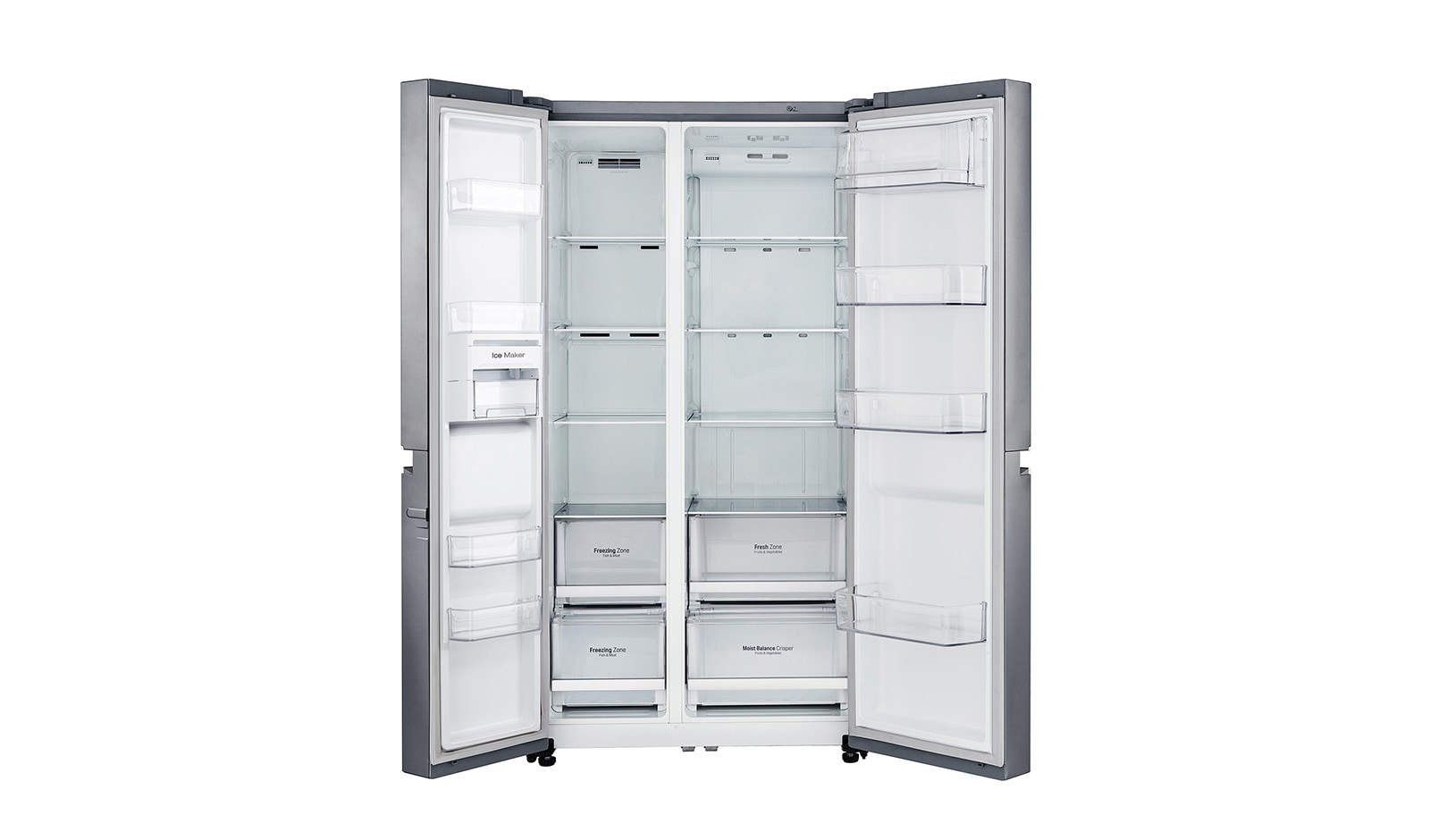 LG 626L Side By Side Refrigerator with Inverter Linear Compressor, GC-B247SLUV