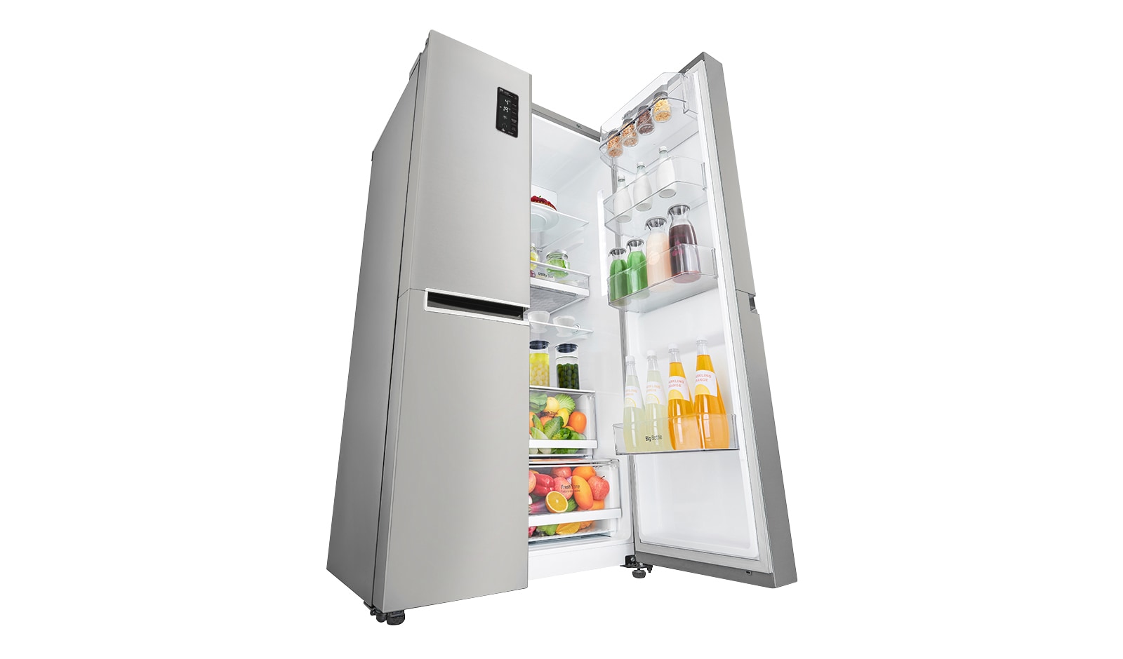 LG 626L Side By Side Refrigerator with Inverter Linear Compressor, GC-B247SLUV