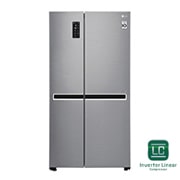 Front view of 624L Side By Side Refrigerator with Inverter Linear Compressor GC-B247SLUZ