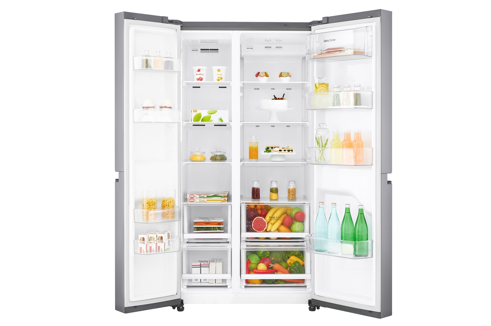 LG 624L Side By Side Refrigerator with Inverter Linear Compressor, GC-B247SLUZ