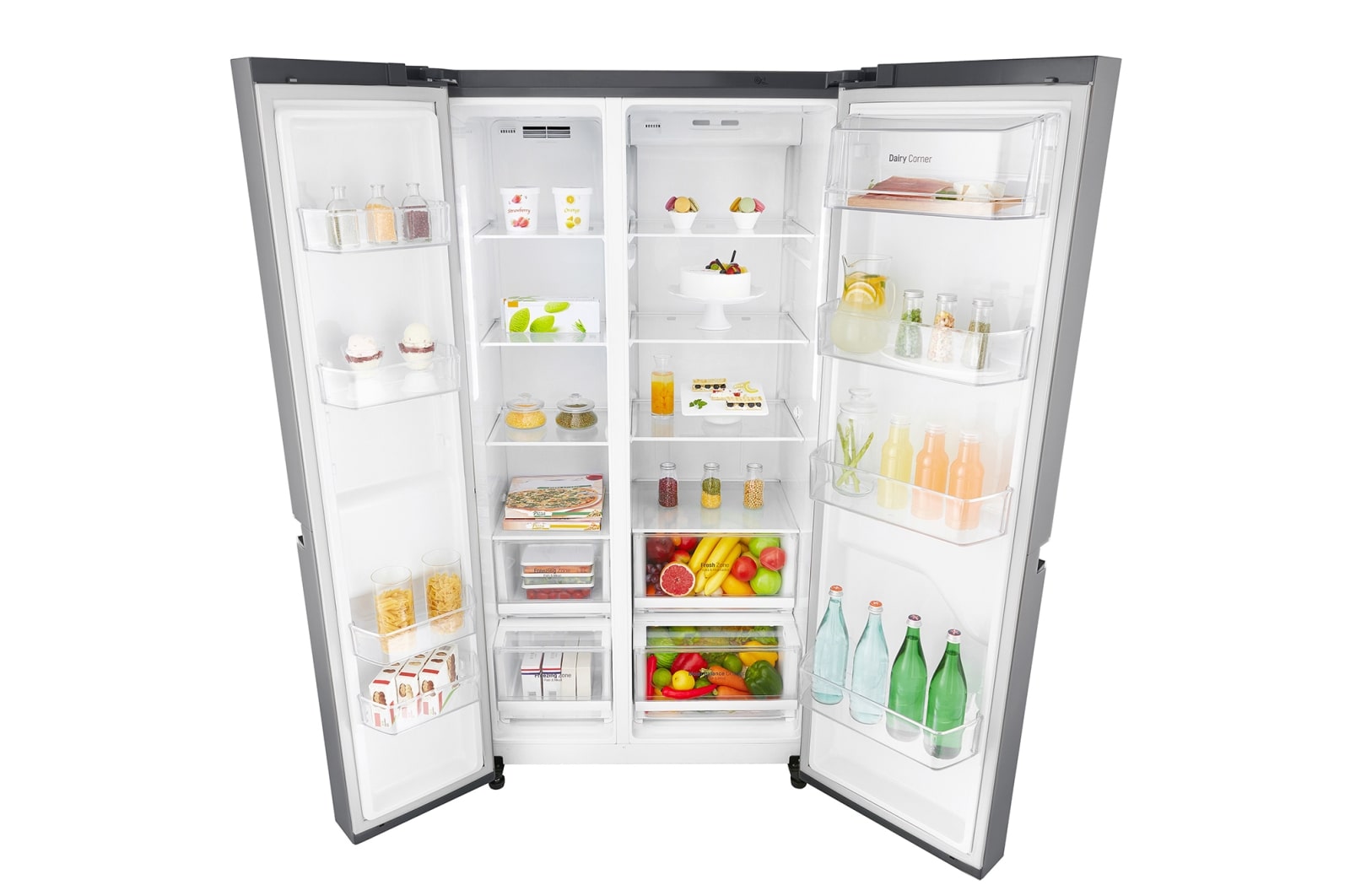 LG 624L Side By Side Refrigerator with Inverter Linear Compressor, GC-B247SLUZ
