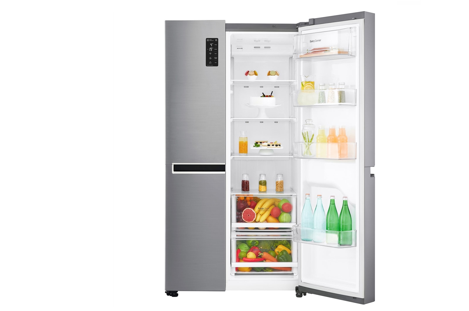LG 624L Side By Side Refrigerator with Inverter Linear Compressor, GC-B247SLUZ