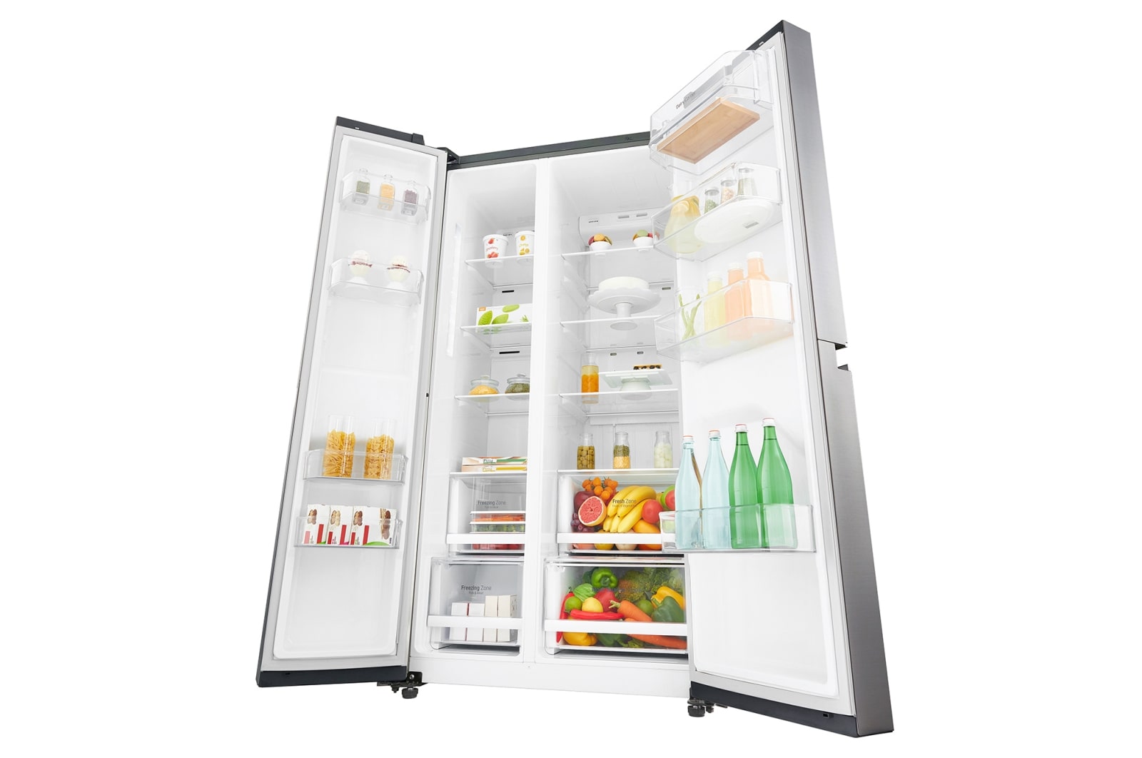 LG 624L Side By Side Refrigerator with Inverter Linear Compressor, GC-B247SLUZ
