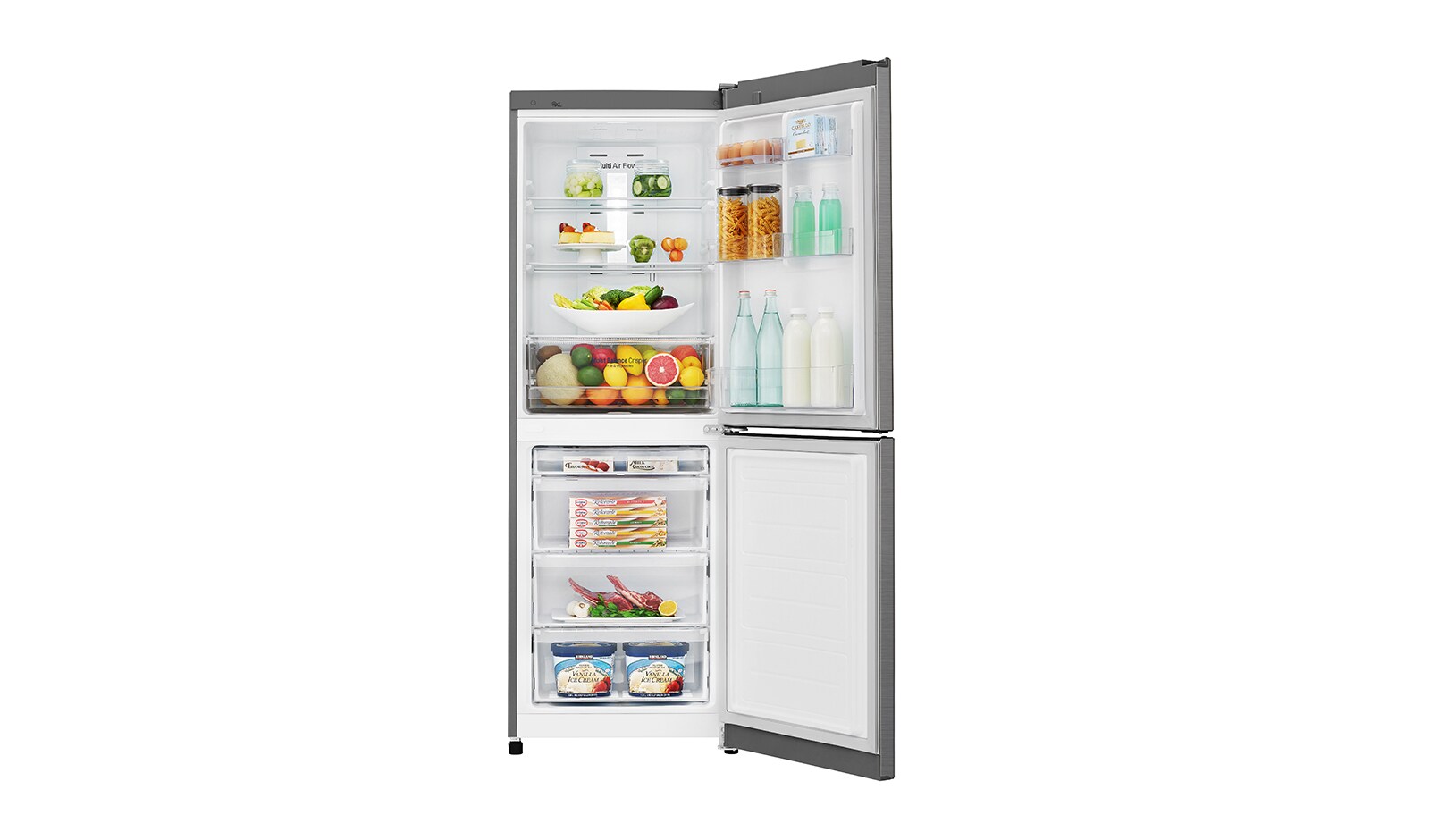 LG 277L Bottom Freezer 2 Doors Refrigerator with Inverter Linear Compressor, GC-B389SLQZ