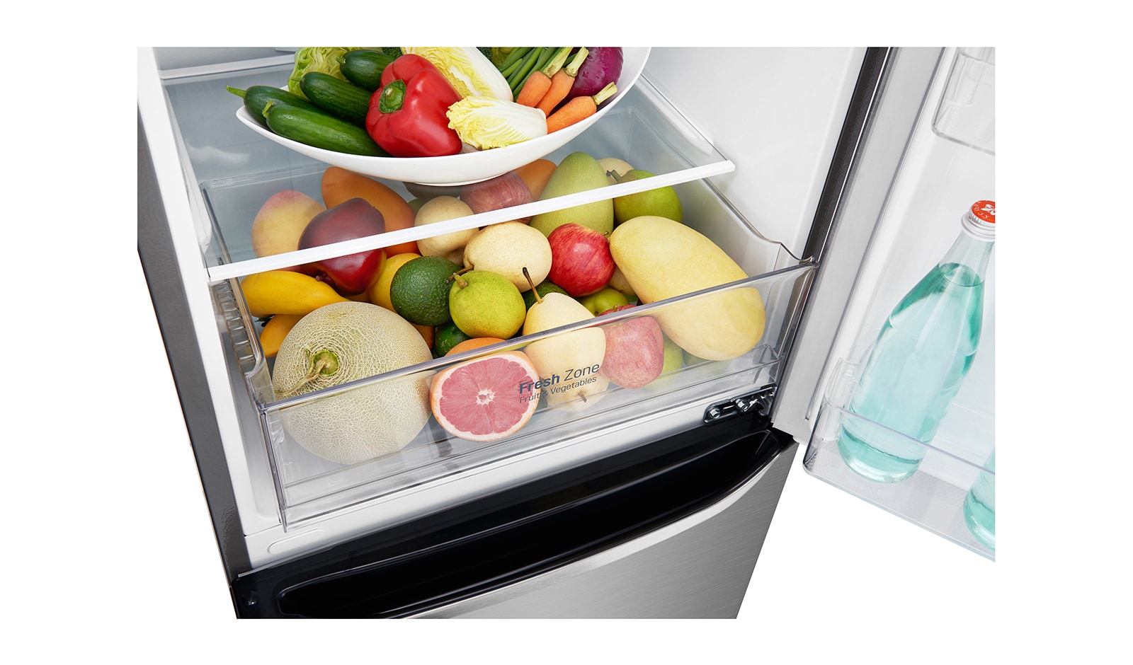 LG 318L Bottom Freezer 2 Doors Refrigerator with Inverter Linear Compressor, GC-B419SLQZ