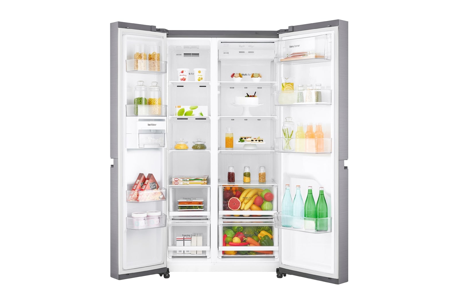 LG 626L Side By Side Refrigerator with Inverter Linear Compressor, S640S12A